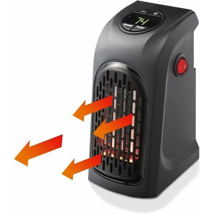 Calefactor inalámbrico - Termostato ajustable - Calienta una habitación en minutos - 400W QERSTA