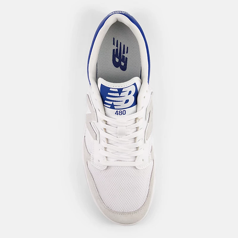 Modèle homme 480 - blanc avec bleu Atlantique