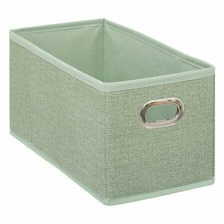 PUDEŁKO DO REGAŁU 15x31cm gładkie miętowe z uchwytem