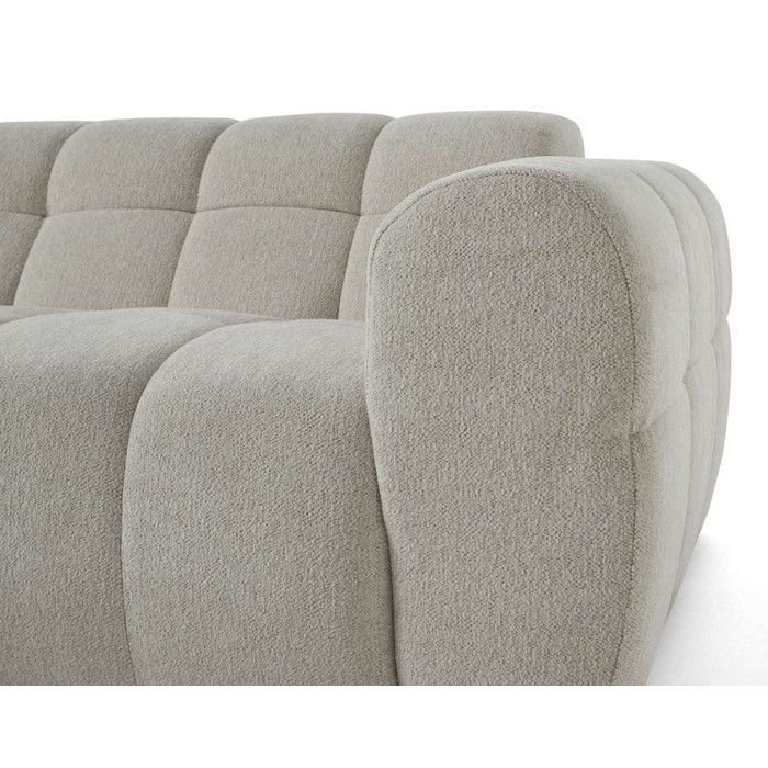 Ray - Sofá esquinero izquierdo - 4 plazas - Tejido texturizado - Beige