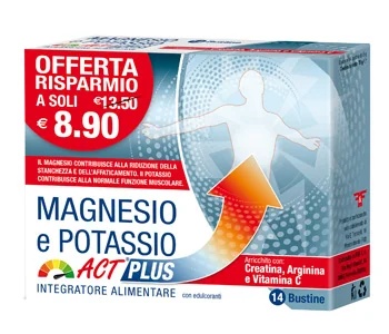 F&F Magnesium Kalium Act Plus voedingssupplement met mineraalzout, 14 zakjes
