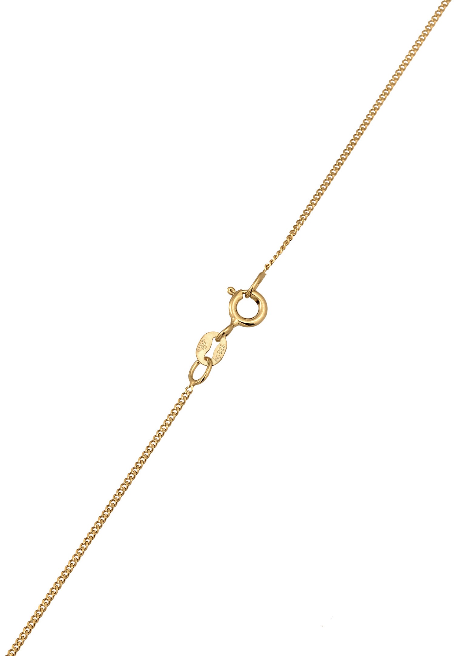 Elli Femmes pendentif cœur solitaire amour avec cristaux en argent sterling 925 plaqué or