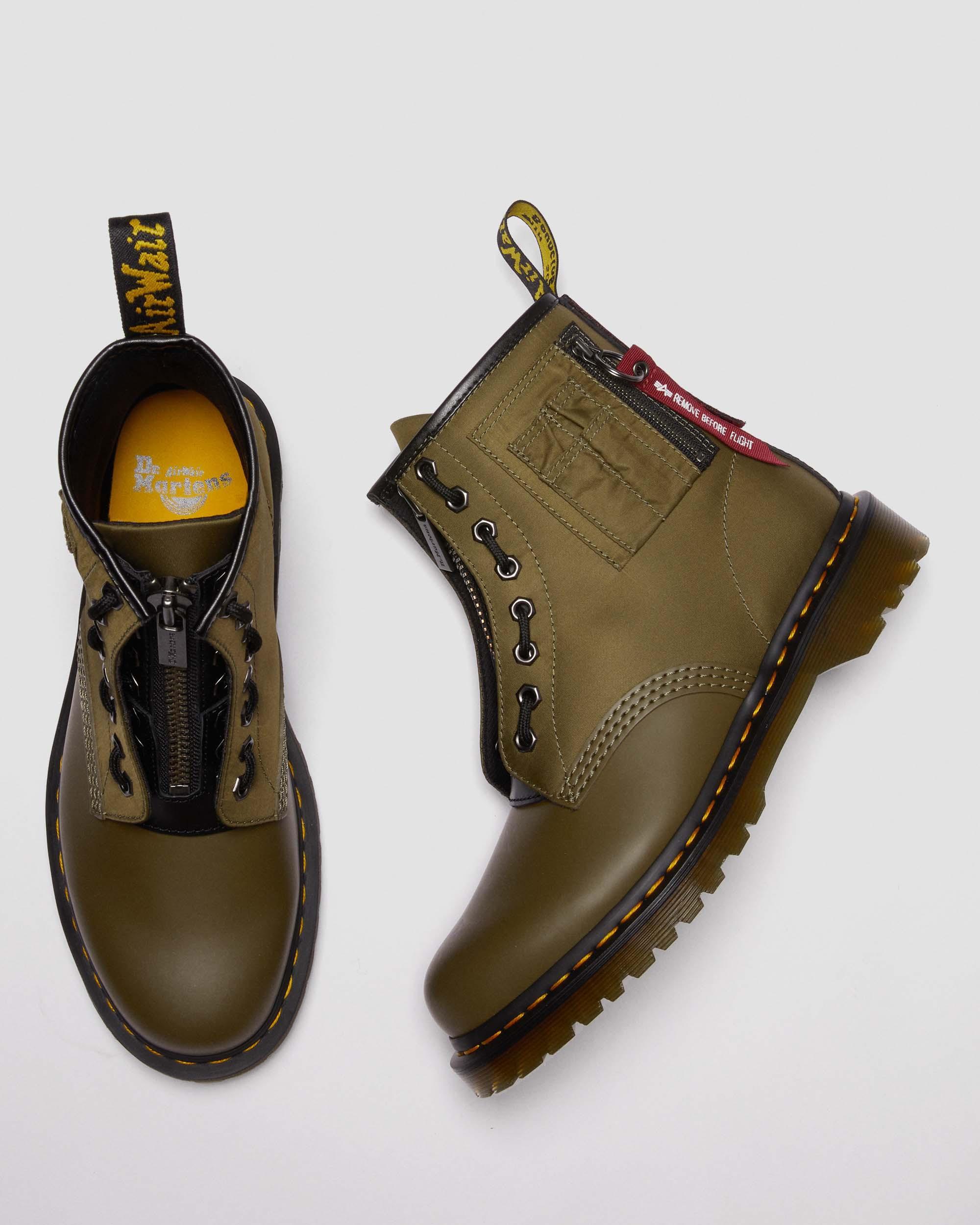 1460 Ben Alpha Industries Nylon & Leather Lace Up Boots