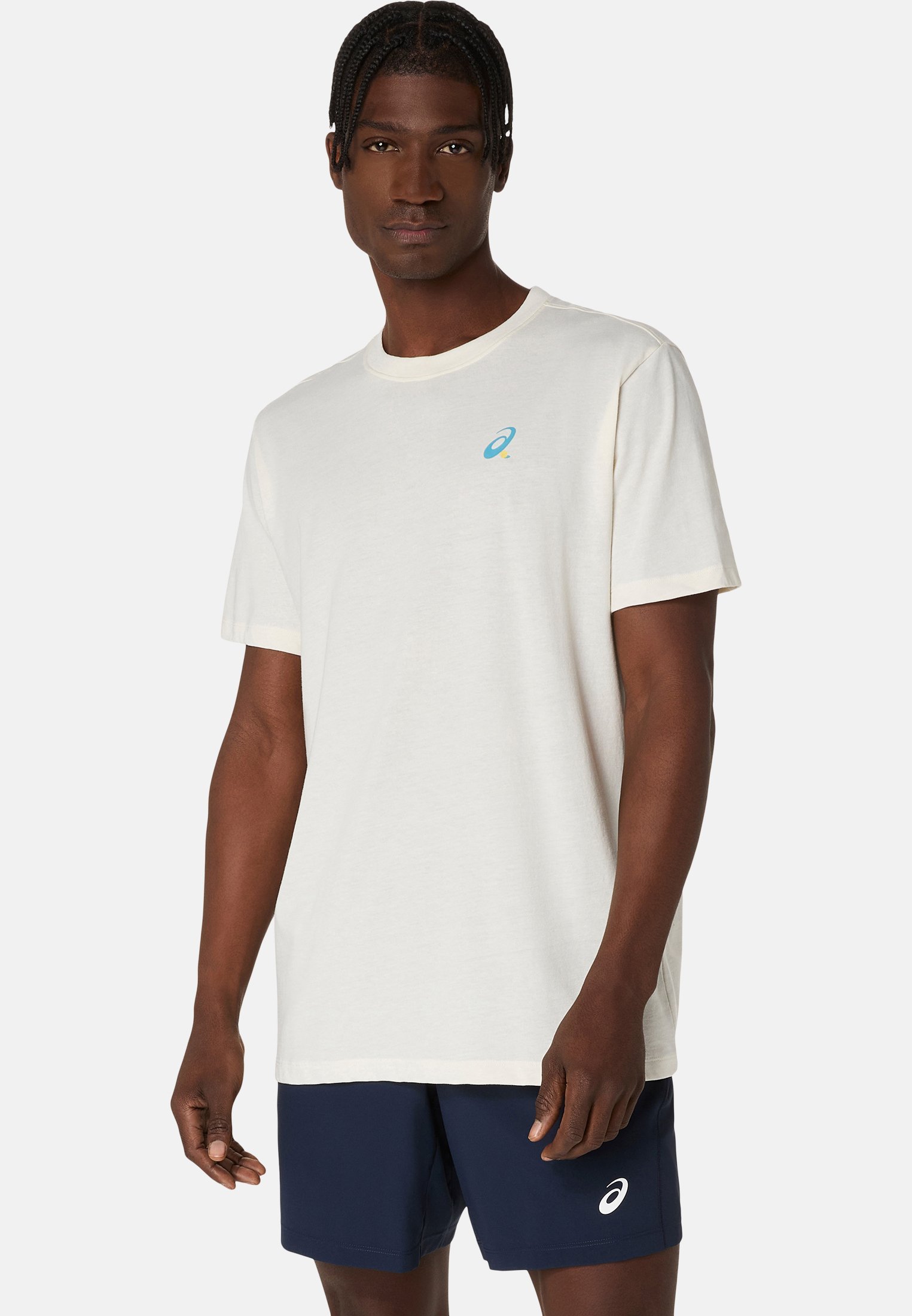 ASICS GRAPHIC SS - T-shirt stampata - crema