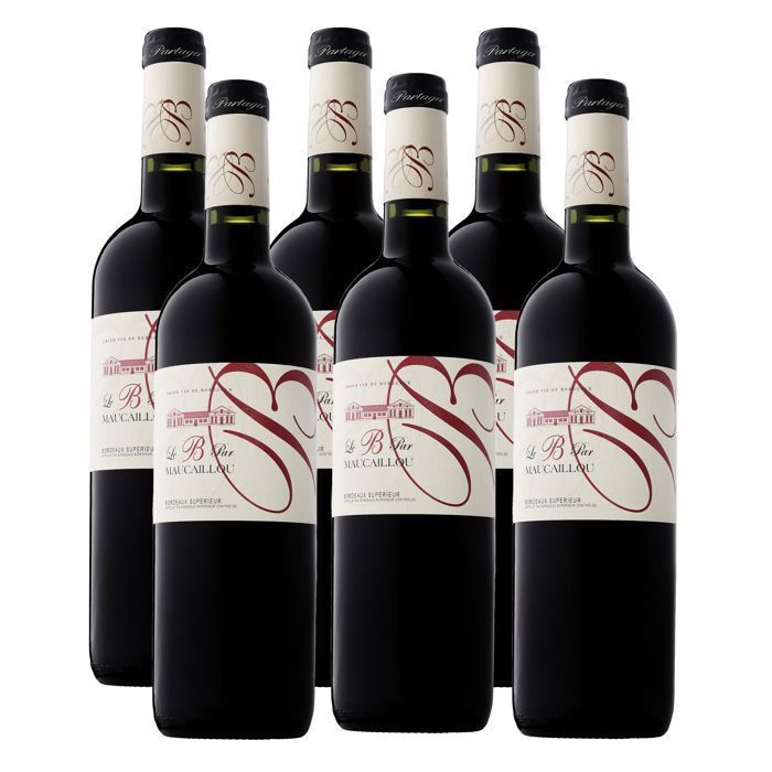 LE B PAR MAUCAILLOU 2022 - BORDAUX SUPERIEUR - PUNAVIINI - 6 x 75cl PULLOT
