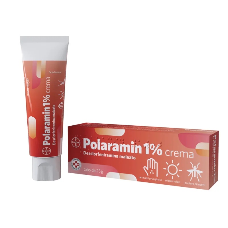 Creme para dermatite Bayer Polaramin 1%, maleato de desclorfeniramina 25 g