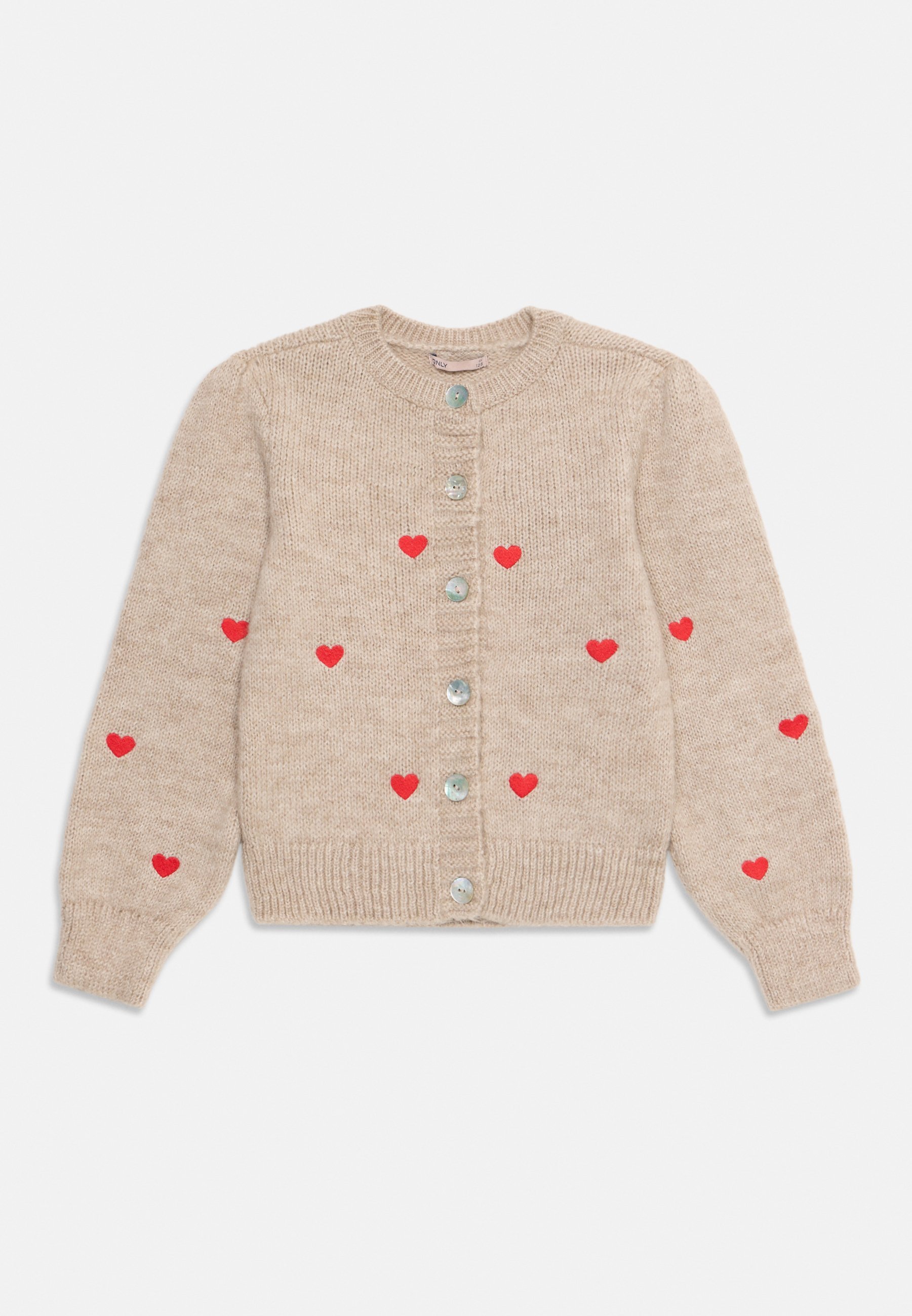 ONLY MINI KMGSILLA O-HALS CARDIGAN - Cardigan - taupe