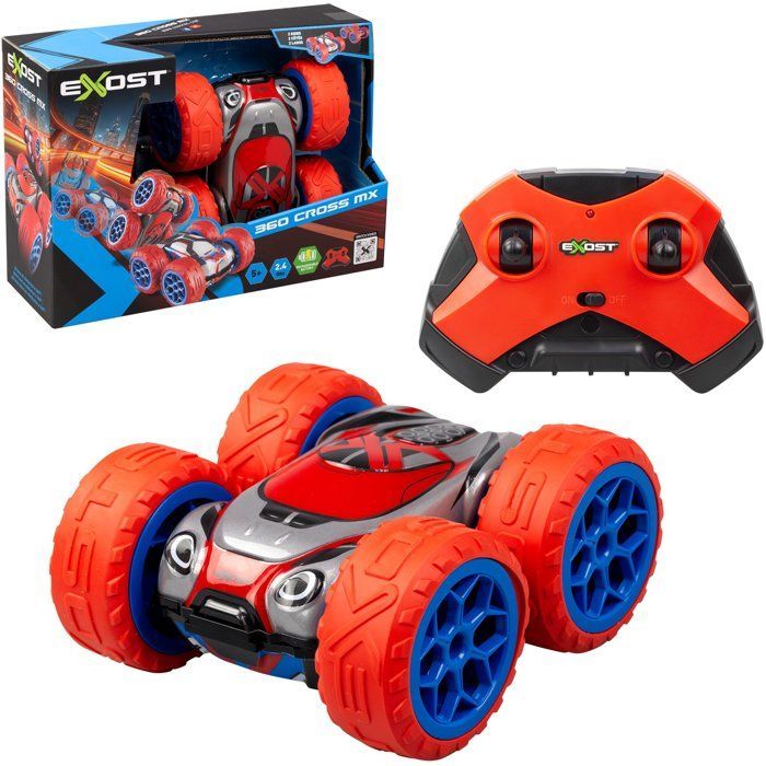 Voiture radiocommandée - EXOST - 360 Cross MX - Echelle 1/18 - 2,4 GHz - Batterie rechargeable - Rouge - Dès 5 ans
