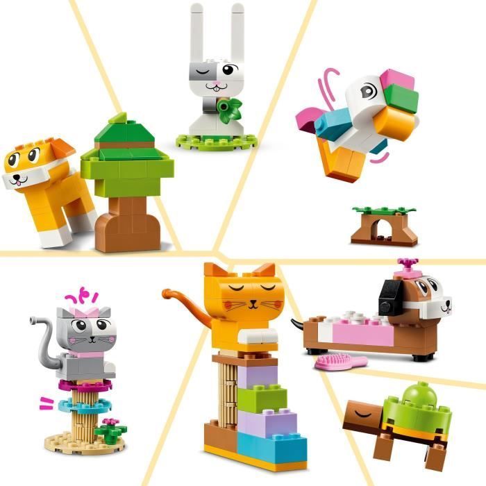 LEGO® 11034 Set di giocattoli Classici Animali Creativi con Animali: Cane, Gatto, Coniglio, Criceto e Uccello