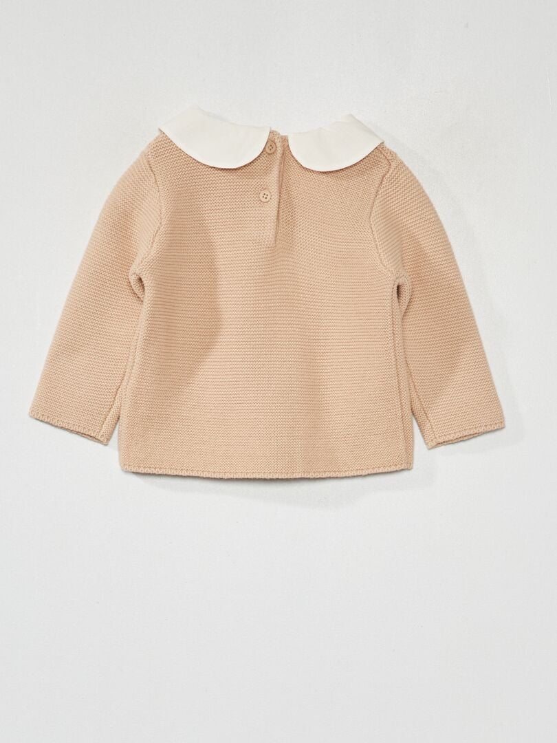Trui in ribbelsteek - BEIGE