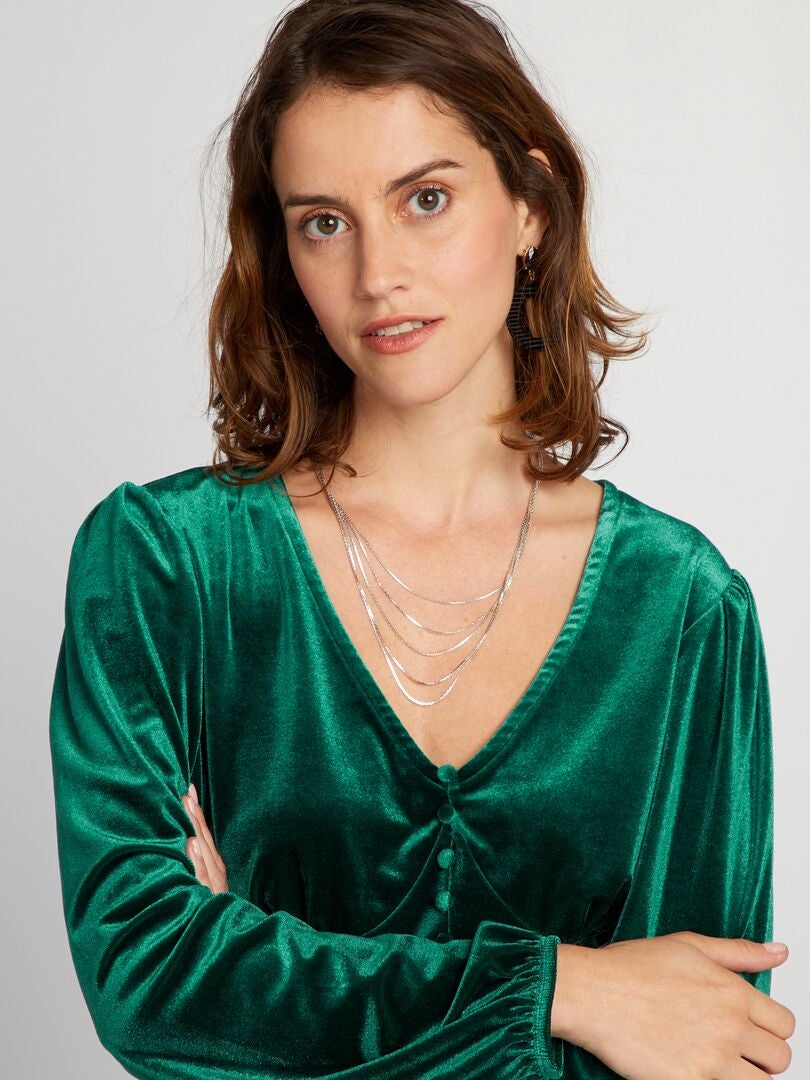 Camiseta de terciopelo - VERDE
