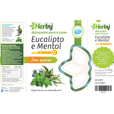 Herby Eukalyptus ja Mentoli Yskäntipat, Luomu Yskäntipat, 60g