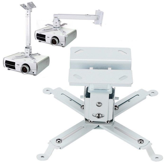Soporte de techo universal para proyector, inclinable ±15°, preinstalado, capacidad de hasta 25 kg, 430 mm - 650 mm