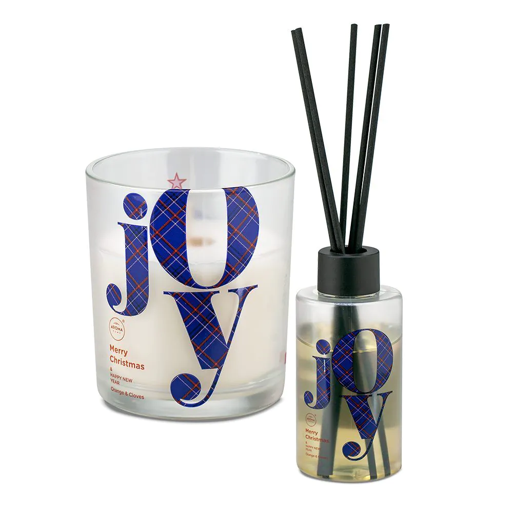 Aroma Home Christmas Joy Box Orange & Cloves (świeca+ patyczki )