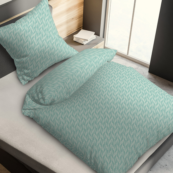 Soft bed linen, 135 x 200 cm, green