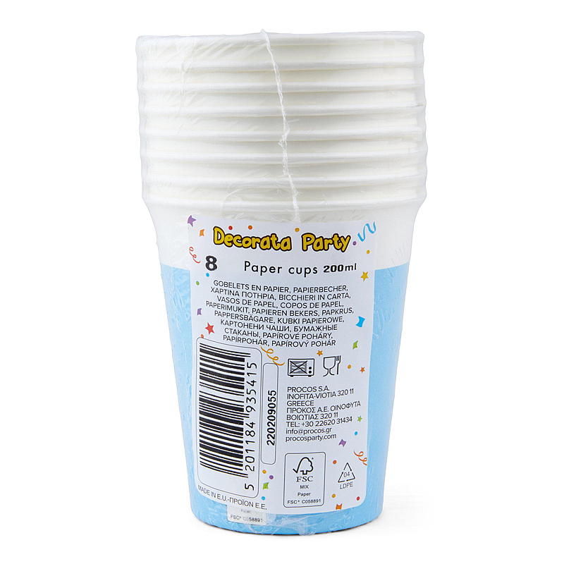 Einwegbecher, 8er-Packung, 200 ml
