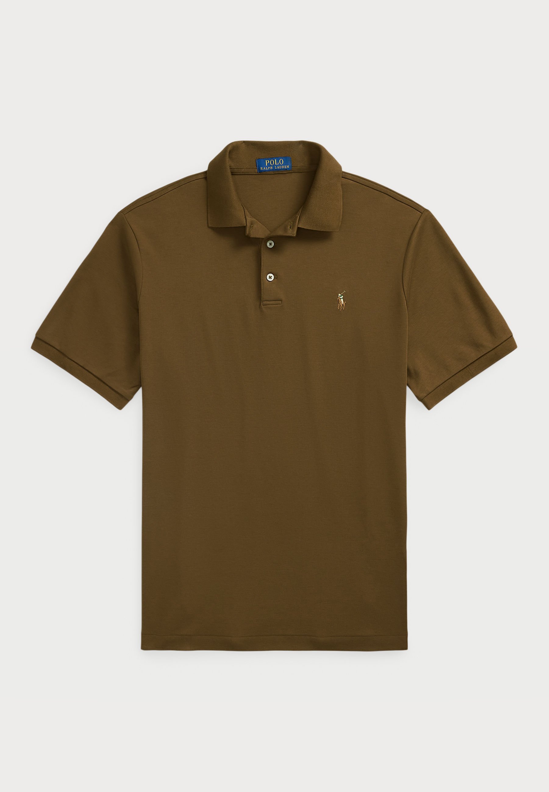 Polo Ralph Lauren CUSTOM SLIM FIT POLO SHIRT IN COTONE MORBIDO - Polo shirt - marrone naturale