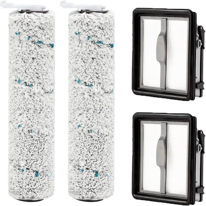 Accesorios para la aspiradora multiusos Bissell CrossWave X7 Pet Pro 2955N, 3479N: 2 filtros de repuesto y 2 rodillos.