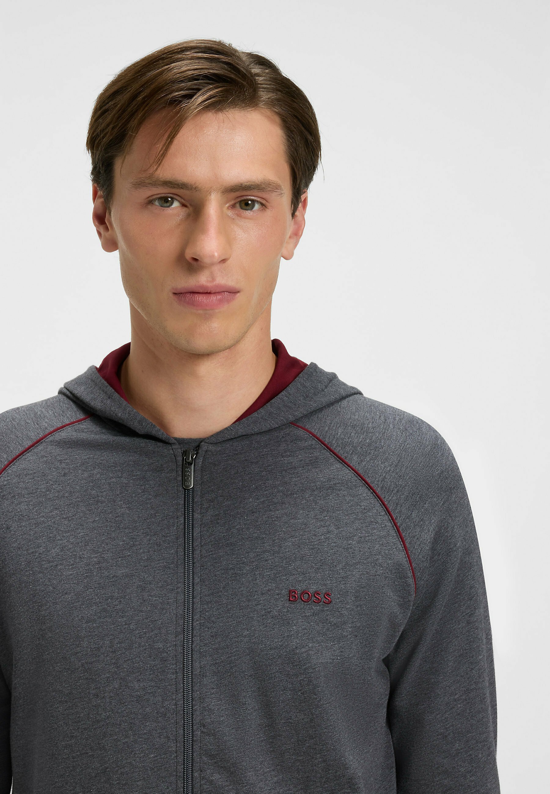 BOSS MIX&MATCH H - Felpa con zip - antracite