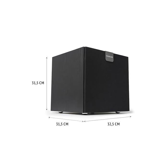 Subwoofer - VULKKANO - SUB10 - 10 polegadas - 150 W - Acabamento em Carvalho Preto