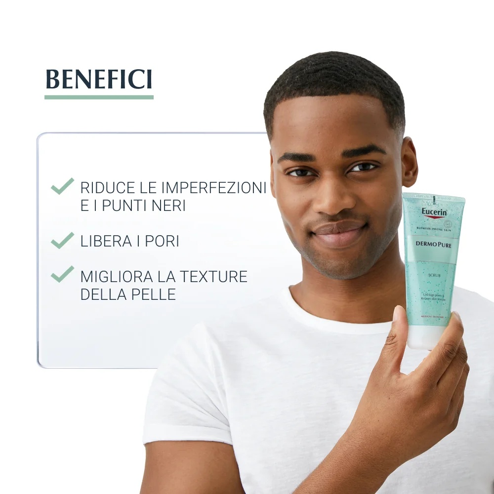 EUCERIN Eucerin DermoPurifyer Oil Control gladilni čistilni piling 100 ml Mastna koža, nagnjena k aknam