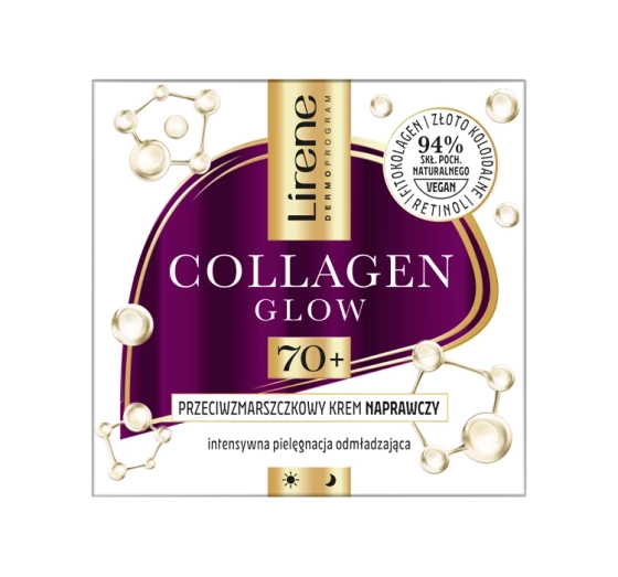 Lirene Collagen Glow przeciwzmarszczkowy krem naprawczy 70  50 ml