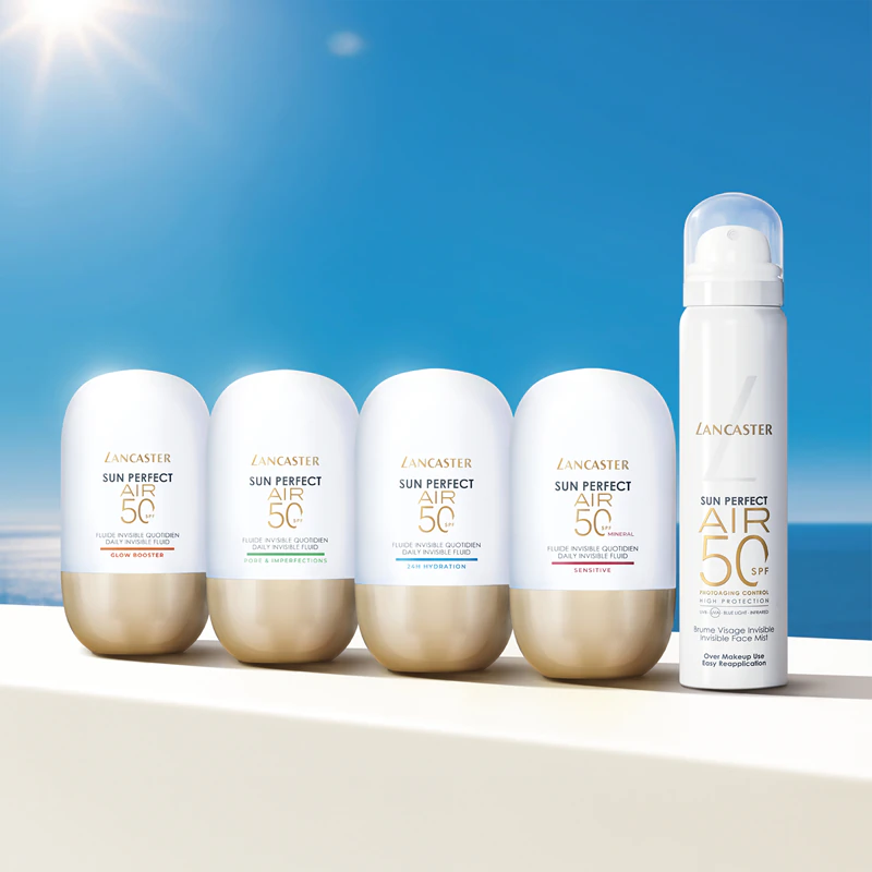 Lancaster Sun Perfect Air Invisible Face Mist na rozprašovanie pleti počas pobytu na slnku