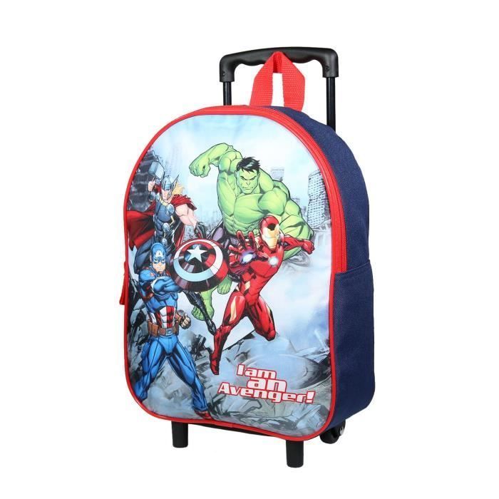 Mochila com Rodinhas Marvel Avengers Bagtrotter - 31 cm - Vermelha - Multicolorida