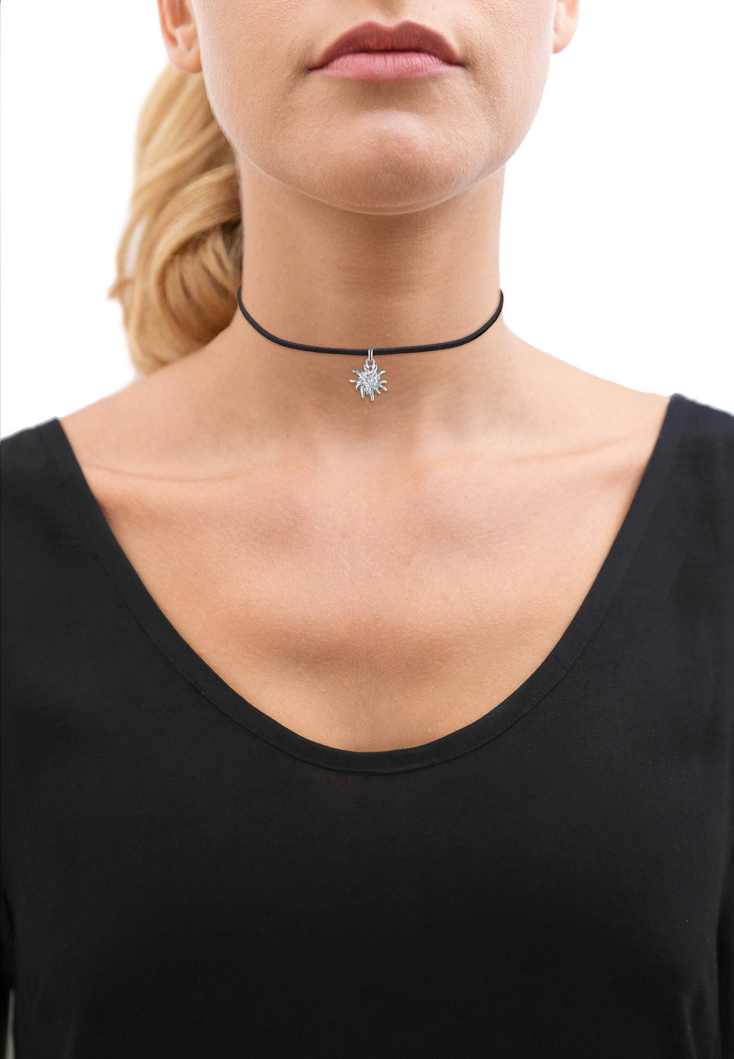 Elli Femme Pendentif Soleil Choker Tendance en Argent Sterling 925