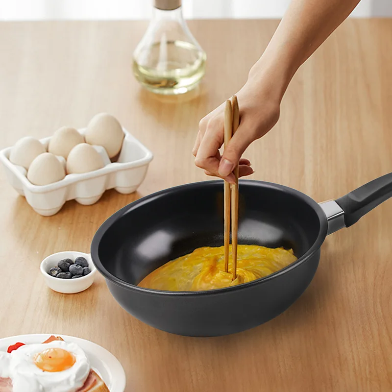 Casserole, poêle à frire, mini-poêles à omelettes, poêle à crêpes antiadhésive en fonte avec long manche, wok, ustensiles de cuisine