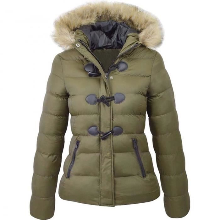 Doudoune chauffante - MOBIGARLAN - XD688 - Hiver - Capuche en fausse fourrure - Coupe-vent
