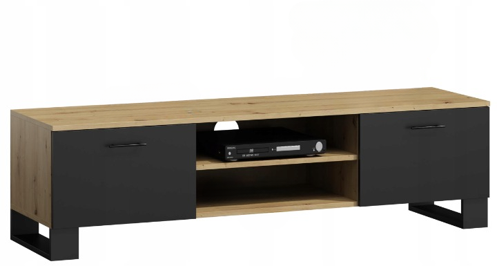 Szafka stolik RTV KLARA BIS artisan-czarny loft
