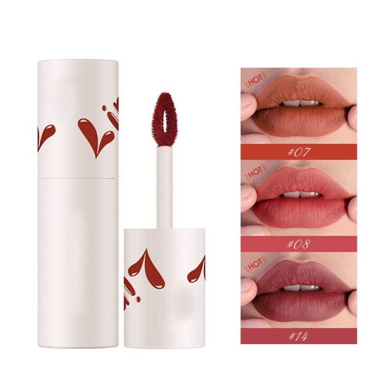 Gloss à lèvres mat velouté, rouge à lèvres liquide non collant, cosmétique Air Lip Glaze, longue tenue, waterproof, maquillage TSLM1