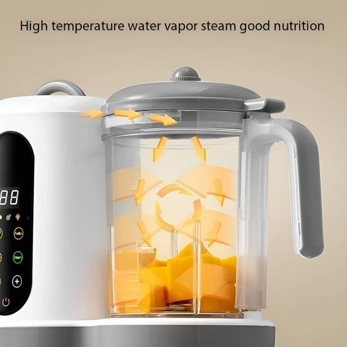 Mixeur, préparation d'aliments pour bébés, cuisson à la vapeur, réchauffage, fonction minuterie, capacité 400 ml, 200 W