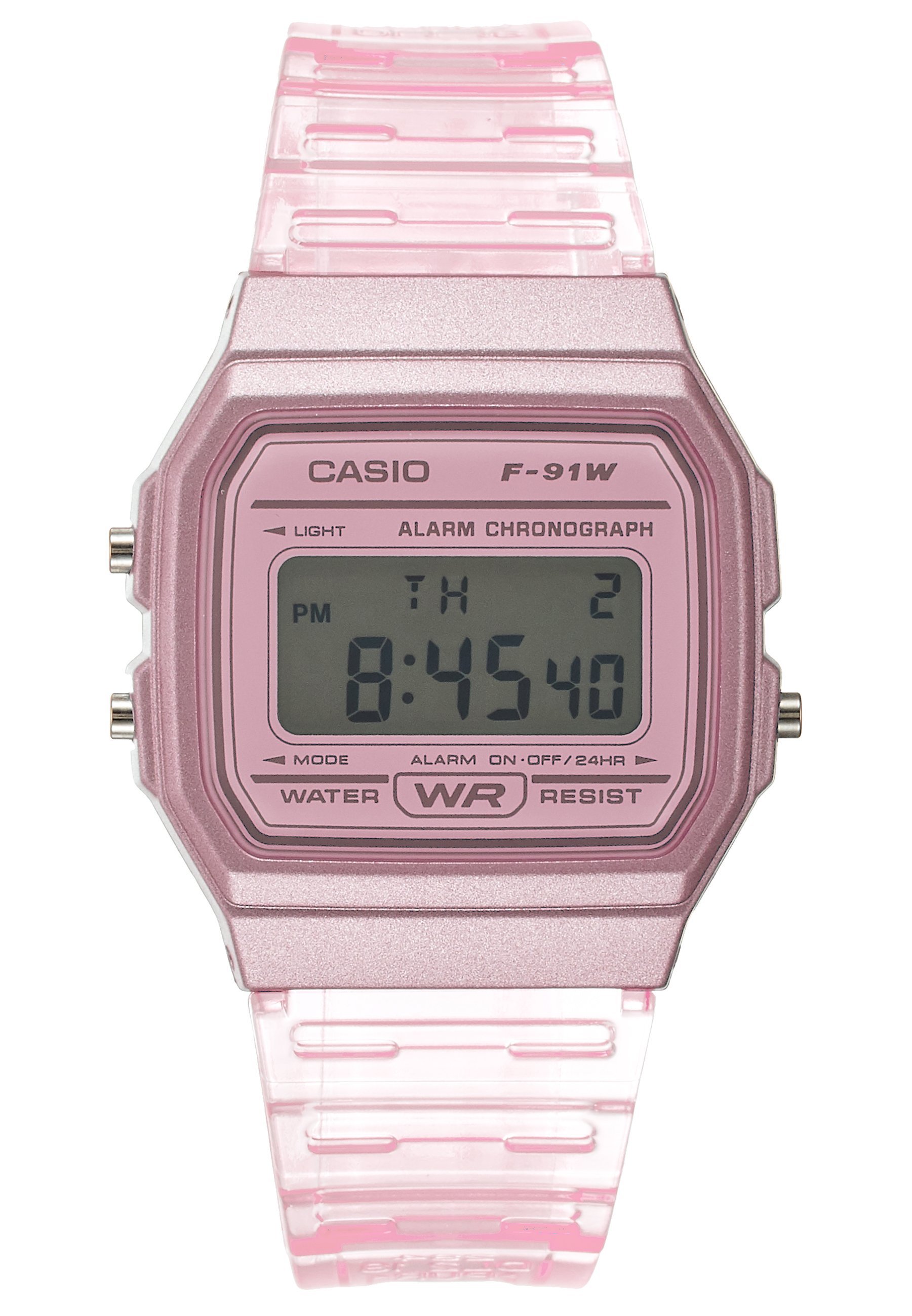 Casio F-91WS-4EF - Zegarek cyfrowy - różowy