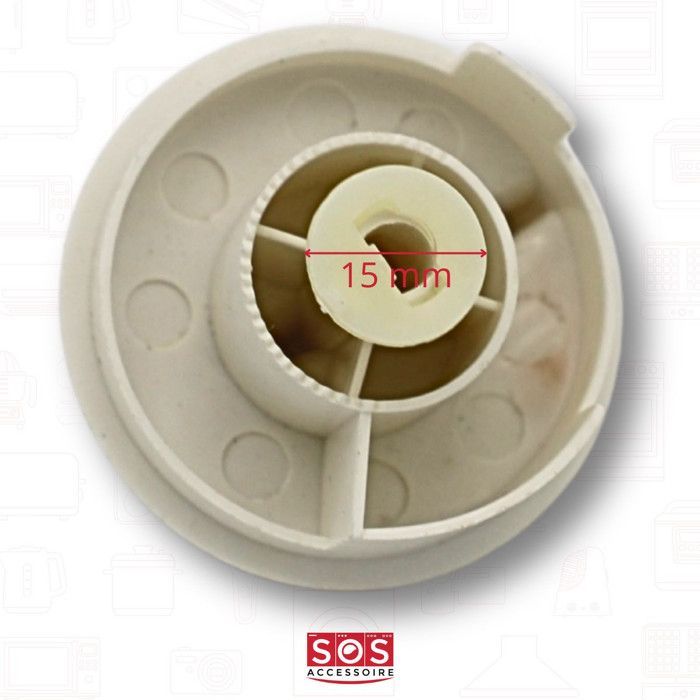 Bouton minuteur blanc Four micro-ondes 481941338144 WHIRLPOOL, RADIOLA, LADEN