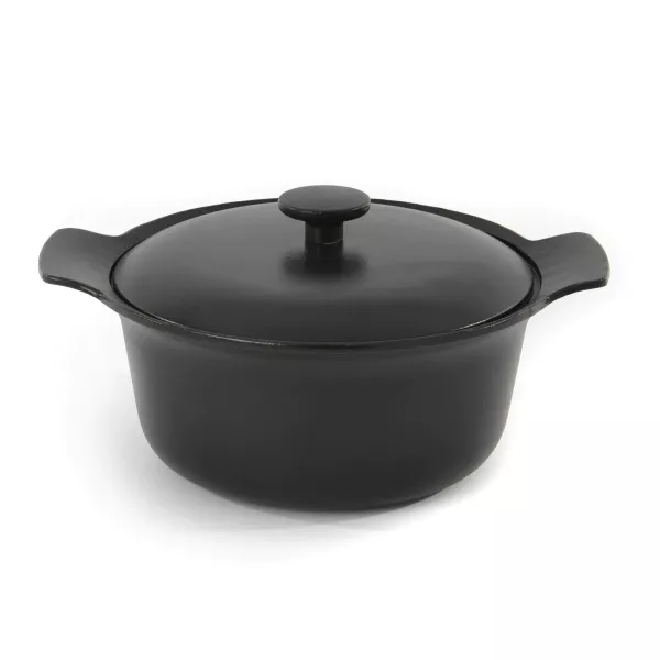 Garnek żeliwny z pokrywą, czarny 24 cm, 4,2 L BergHOFF