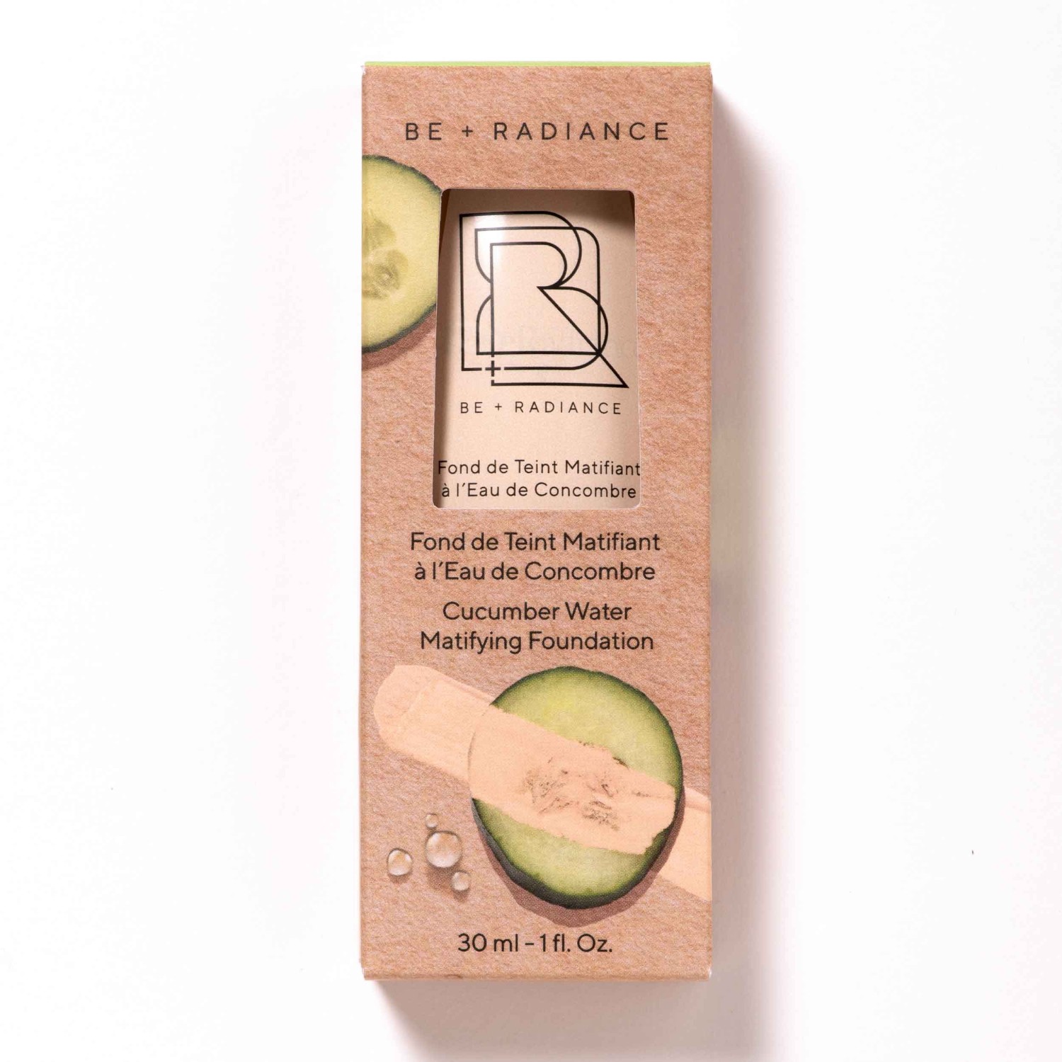 BE + Radiance Fond de Teint Matifiant à l'Eau de Concombre N°08