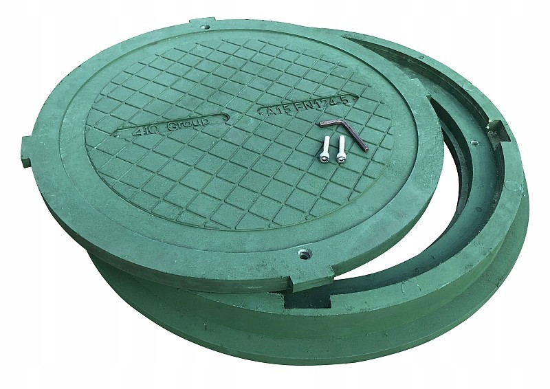 Pokrywa HD 80 Właz Szamba z kluczem polimer GREEN