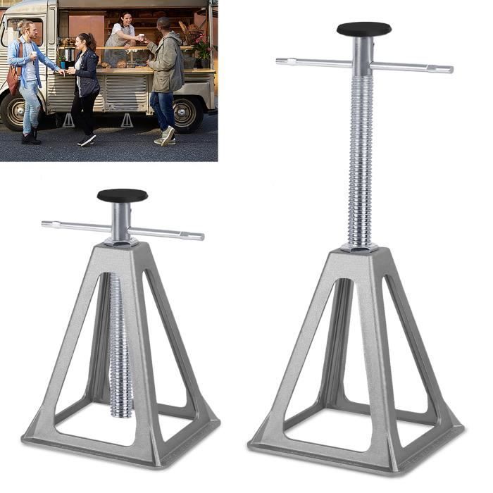 Velas YUENFONG - Juego de 2 - Aluminio - Capacidad de 1000 kg - Altura ajustable de 28 a 43 cm