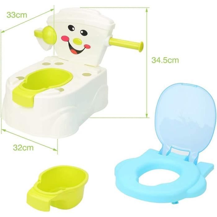 Orinal para bebés, inodoro para bebés, inodoro para niños pequeños con tapa y almohadilla suave desmontable, soporte para papel higiénico