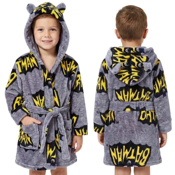 Grauer Jungenbademantel – DC COMICS – BATMAN