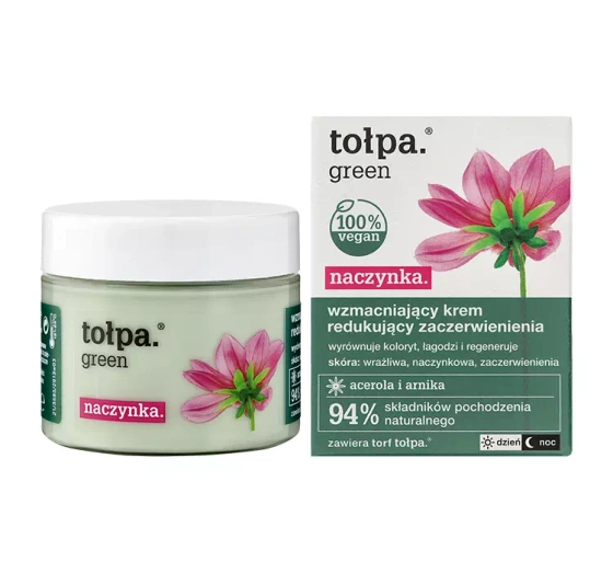 Tołpa Green Naczynka wzmacniający krem redukujący zaczerwienienia Acerola   Arnika 50ml
