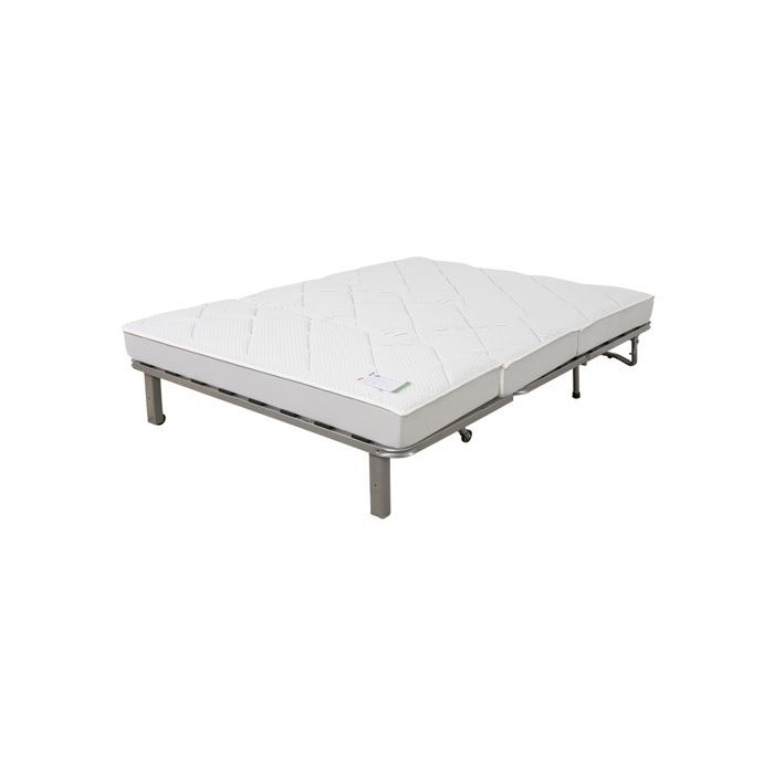 RELAXIMA - NOAH convertible sofa bed, 160 x 200 sleeping area, grey cover