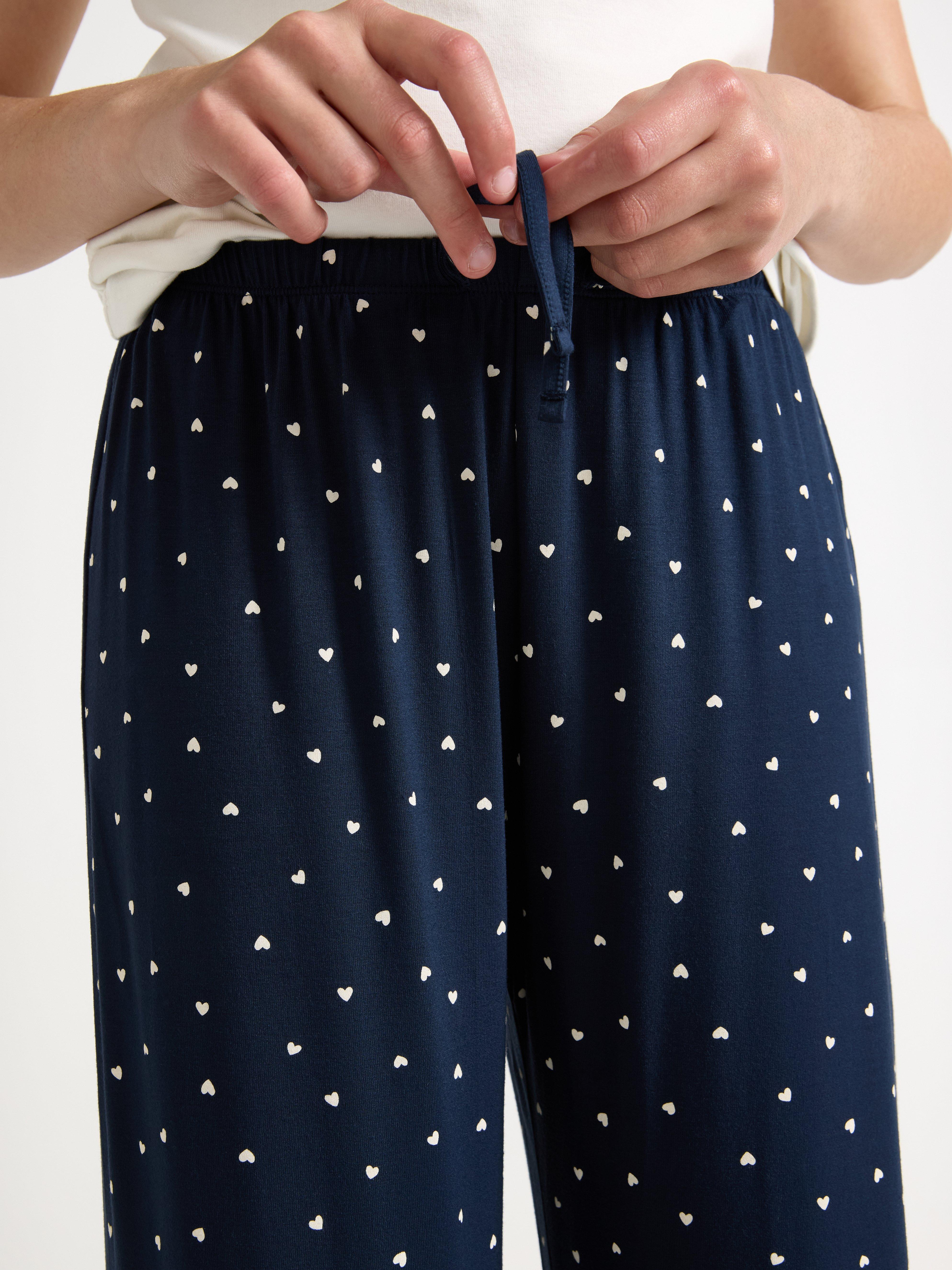 Pantalones de pijama azul marino