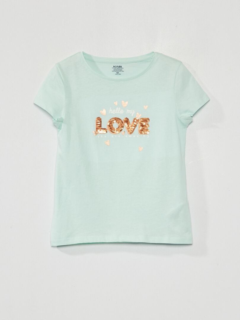 Camiseta de punto con decoración divertida - AZUL