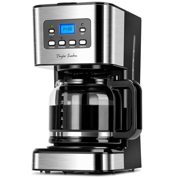 Taylor Swoden Filter Coffee Maker, 24-Hour Programmable Electric Coffee Maker, 1.5L 12-Cup Capacity, Coffee Machine with Keep Warm Function