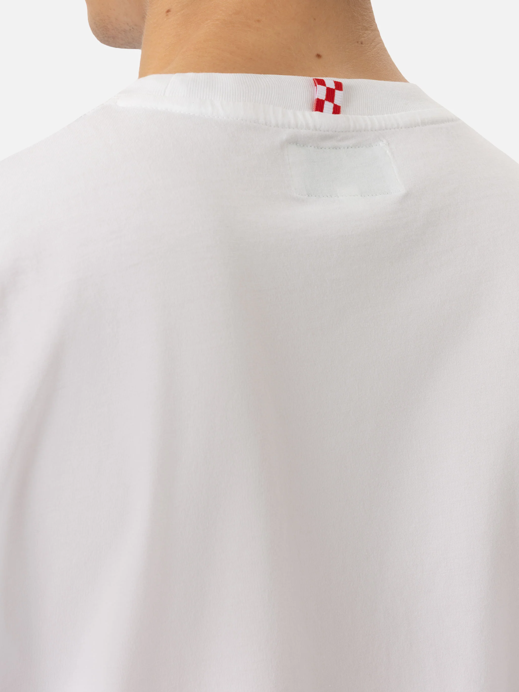 T-shirt voor heren van biologisch katoen met St. Barth Sport Club-opdruk.
