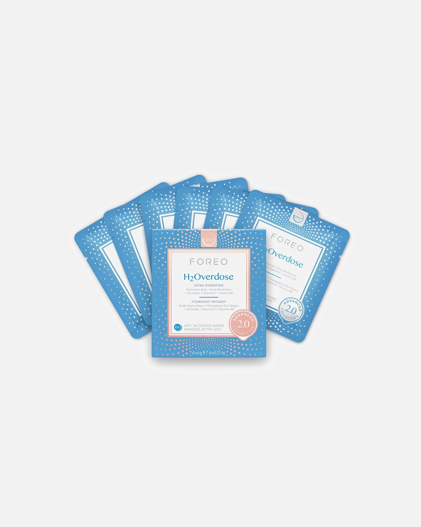 FOREO hidratantna maska UFO™ UFO maske H2Overdose 2.0 - 6 pari