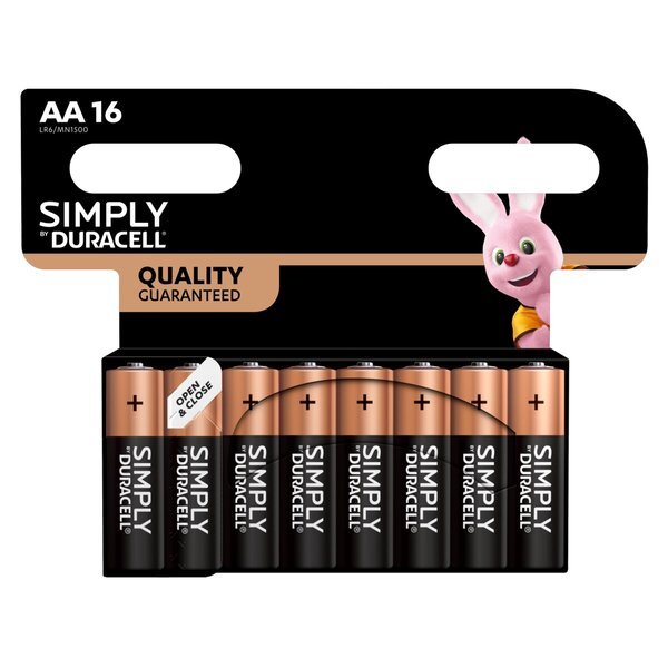 Baterije Duracell Simply AA<br>16 kosov